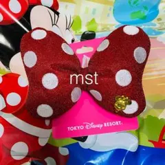 当日or翌日発送 新品 ディズニー ヘアゴム ミニー 水玉 リボン 大きいサイズ