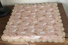 PAUL &JOE♡ 猫スコティッシュフォールドガーゼハンカチレース手編み