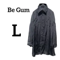 Be Gum サイズL 黒 ブラック 長袖シャツ 袖 フレア /248