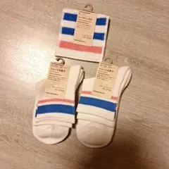 ローソン☆無印コラボ☆ハーフハンカチ 靴下23cm〜25cm☆25cm〜27cm