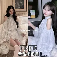 ダーリッチ darich トワルドジュイシフォンフリルミニワンピース SAX F