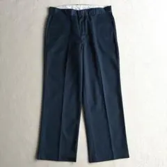 80s Dickies USA製 チビタグ ワークパンツ ネイビー W36 古着