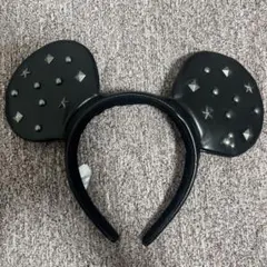 ミッキーカチューシャ　ブラックスタッズ
