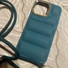 iPhone13pro用ソフトショルダーケースダークグリーン