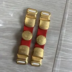 BEBE DESIGN 赤 シャツガーター ゴールドクリップ