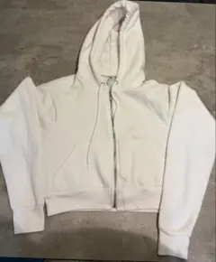 American Apparel ホワイト クロップドパーカーのサムネイル