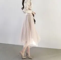 【新品・未使用】DHOLICリバーシブルベロアチュールスカート