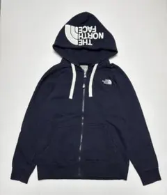 美品 ノースフェイス リアビュー フルジップパーカー ネイビー