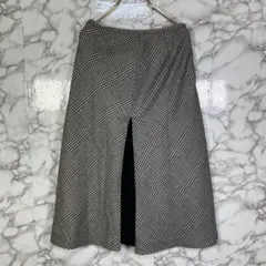 BALLSEY トゥモローランド　（36）　グレンチェックフレアスカート　グレー