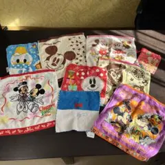 ディズニーキャラクター ミニタオル ハンカチ まとめ売り 8点 おまけ付きのサムネイル