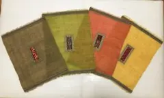 ランチョンマットセット　リネン　麻　アジアン雑貨　テーブルコーディネート