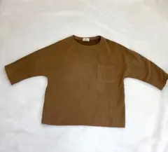 BEAUTY&YOUTH日本製スウェードタッチポケット8分袖プルオーバー　フリー