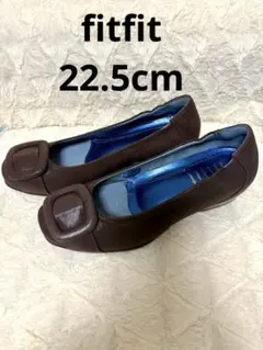 fitfit フィットフィット ウェッジソールパンプス 22.5cm ブラウンのサムネイル
