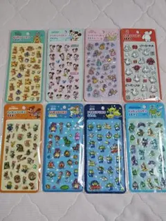 新品未開封​　【豪華8種】　ディズニー ぷくぷくシール まとめ売り
