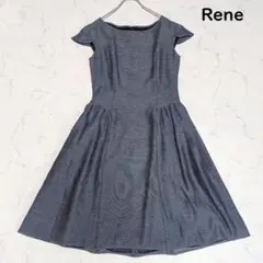 René ノースリーブワンピース TISSUE イタリア製生地 シルク混 34