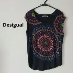 Desigual トップス ノースリーブ ブラック S