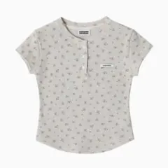 CRANK SEOUL 花柄リブ半袖Tシャツ パンツ セットアップ 上下セット