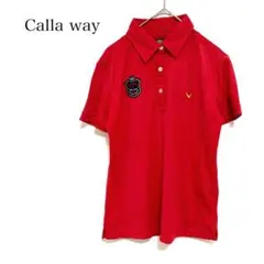 キャロウェイ ゴルフ ポロシャツ メンズ M レッド 半袖 吸汗速乾　スポーツ