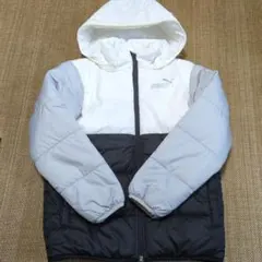 PUMAプーマ ダウンコート 130 ホワイト/グレー/ブラック