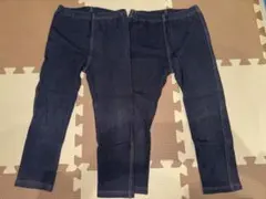 UNIQLO デニム風パンツ 100cm 2本セット