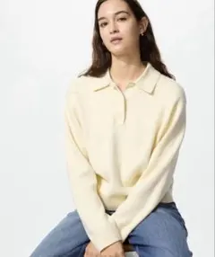 UNIQLO スムースコットンポロセーター Sサイズ