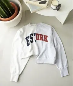 新品未使用【FREAK'S STORE】リメイクロゴショートスウェット