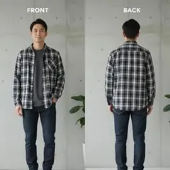 【新品】 チェックシャツ 3XL 長袖 黒 大きいサイズ 秋冬 レトロ オーバー