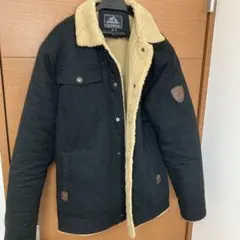 ボア襟ジャケット 黒