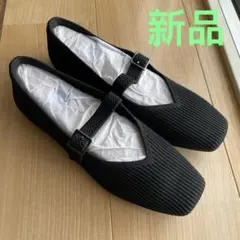 新品 VIVAIA メリージェーン フラットシューズ ブラック 超軽量 洗濯可