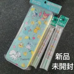 【新品未開封】ポケモン 筆箱 両面開き 2B鉛筆セット