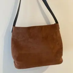ブラウン スエード トートバッグ ハンドバッグ ショルダーバッグ