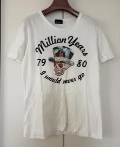 TK SHOP 半袖Tシャツ スカル ハット メンズＬ 白 ホワイトのサムネイル