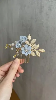 エレガントな花デザインヘアピン