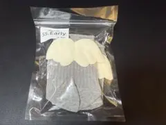 ベビー　靴下　キッズ　12〜15cm 羽付き　グレー　ハンドメイド