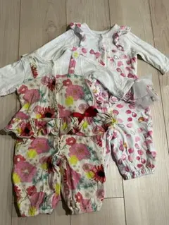 Haruurulala　ハルウララ　花柄　ロンパース