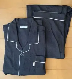 ★VIGOUR★パイピング付きジャガードパジャマ♪ブラック黒Lサイズ