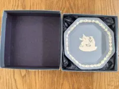 ウェッジウッド ジャスパー オクタゴナルトレイ ペールブルー