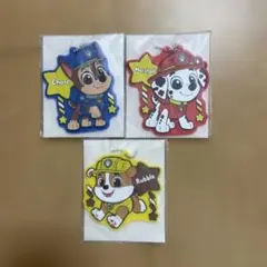 かっぱ寿司　パウ・パトロールおなまえラバーチャーム　チェイス　マーシャル　ラブル