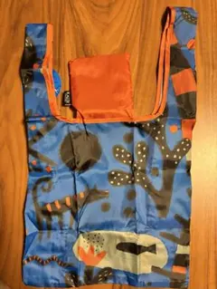 KALDI エコバッグ いきものがたり　ブルー