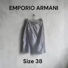 EMPORIO ARMANI イタリア製 光沢 デザイン スカート N1215 - メルカリ