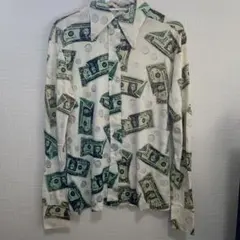 ✨希少サイズ】Schott 総柄ドル札プリント オープンカラーシャツ 2XL