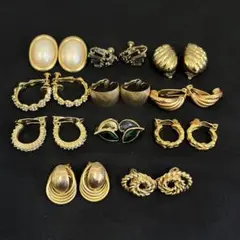 【H】お買い得✨メッキ　アクセサリー　イヤリング　11点　まとめ売り✨