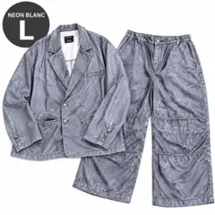 NEON BLANC セットアップ L グレー ダメージ加工 ストリート