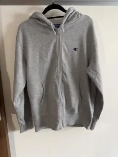 Champion グレー ジップアップパーカー