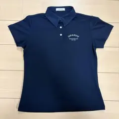 ジュン＆ロペ レディースゴルフウェア ポロシャツネイビーSサイズ