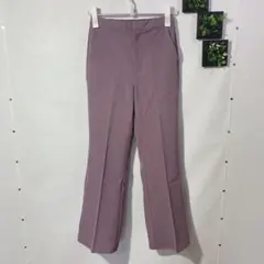 GU(M)フレアパンツ　カジュアルパンツ　ウエストゴム　センタープレス