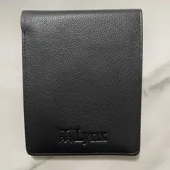 リンクス Lynx ブラック 二つ折り財布　レザー財布