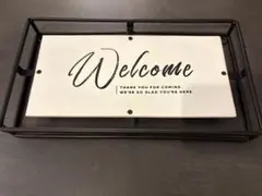 Welcomeボード アイアンフレーム 壁掛けインテリアのサムネイル