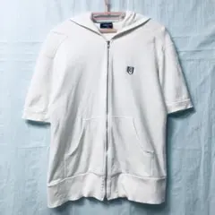 COMME CA ISM 半袖 パーカー ジップアップ ジャンパー フルジップ