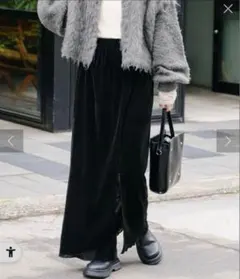 Kastane ベロアチュールスカート　BLACK サイズ0